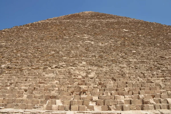 Côté ouest de la pyramide de Khufu ou la pyramide de Cheop, le ol — Photo