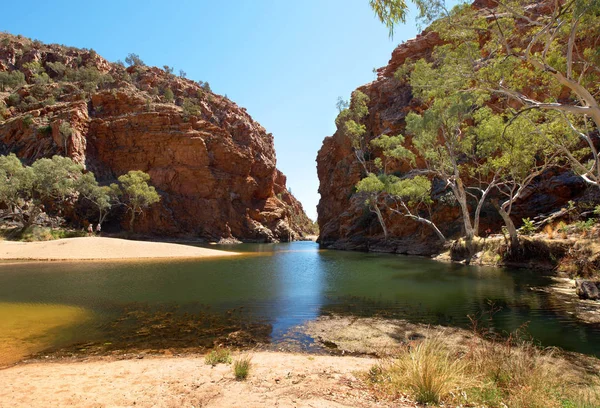 Ellery Creek Big Hole Macdonnell Ranges Pohjoinen Alue Australia — kuvapankkivalokuva