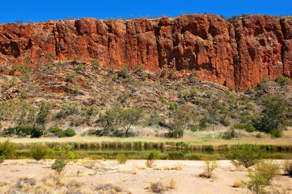Glen Helen Gorge Macdonnell Aralıkları Northern Territory Avustralya — Stok fotoğraf