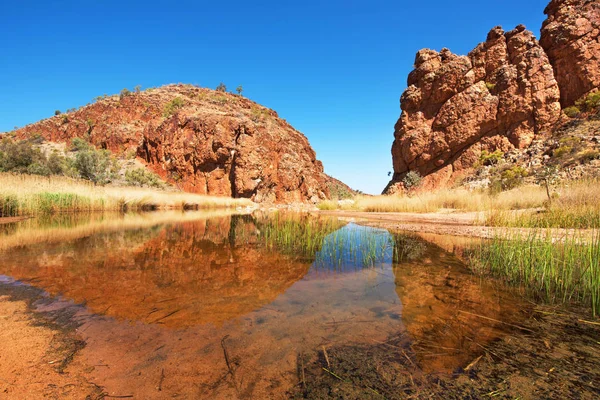 Glen Helen Gorge Macdonnell Tartományok Északi Terület Ausztrália — Stock Fotó