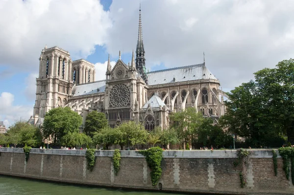 Notre Dame Cathedral Paris Frankrike – stockfoto