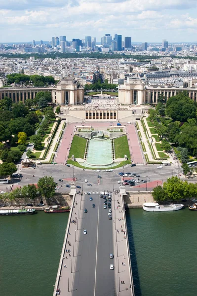 Palais Chaillot Paris Fransa Eyfel Kulesi Nden Yakalandı — Stok fotoğraf