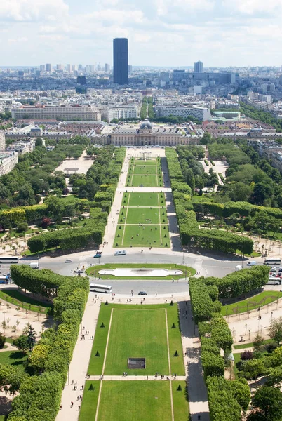 Champ Mars Paris Frankrike Fångad Från Eiffeltornet — Stockfoto