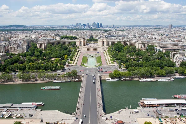 Palais Chaillot Paris Fransa Eyfel Kulesi Nden Yakalandı — Stok fotoğraf