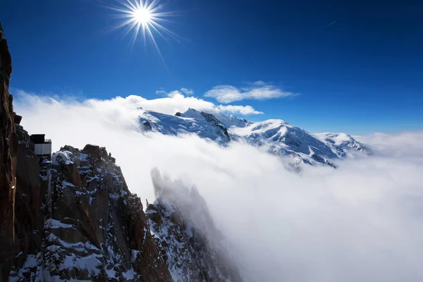 Aiguille Midi View Looking Mont Blanc — Stock Photo, Image