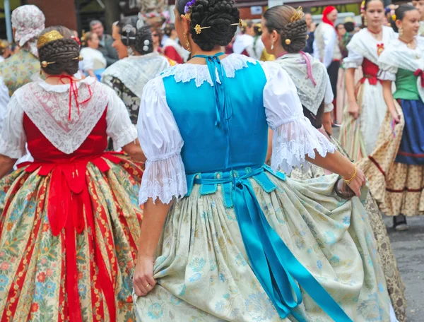 Valencia Spanje November 2014 Traditioneel Valenciaanse Straatfeest Waar Bewoners Van — Stockfoto