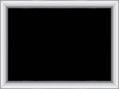 siyah arka plan, vektör resim, eps10 metin için oda ile temel bir gümüş çerçeve illüstrasyon