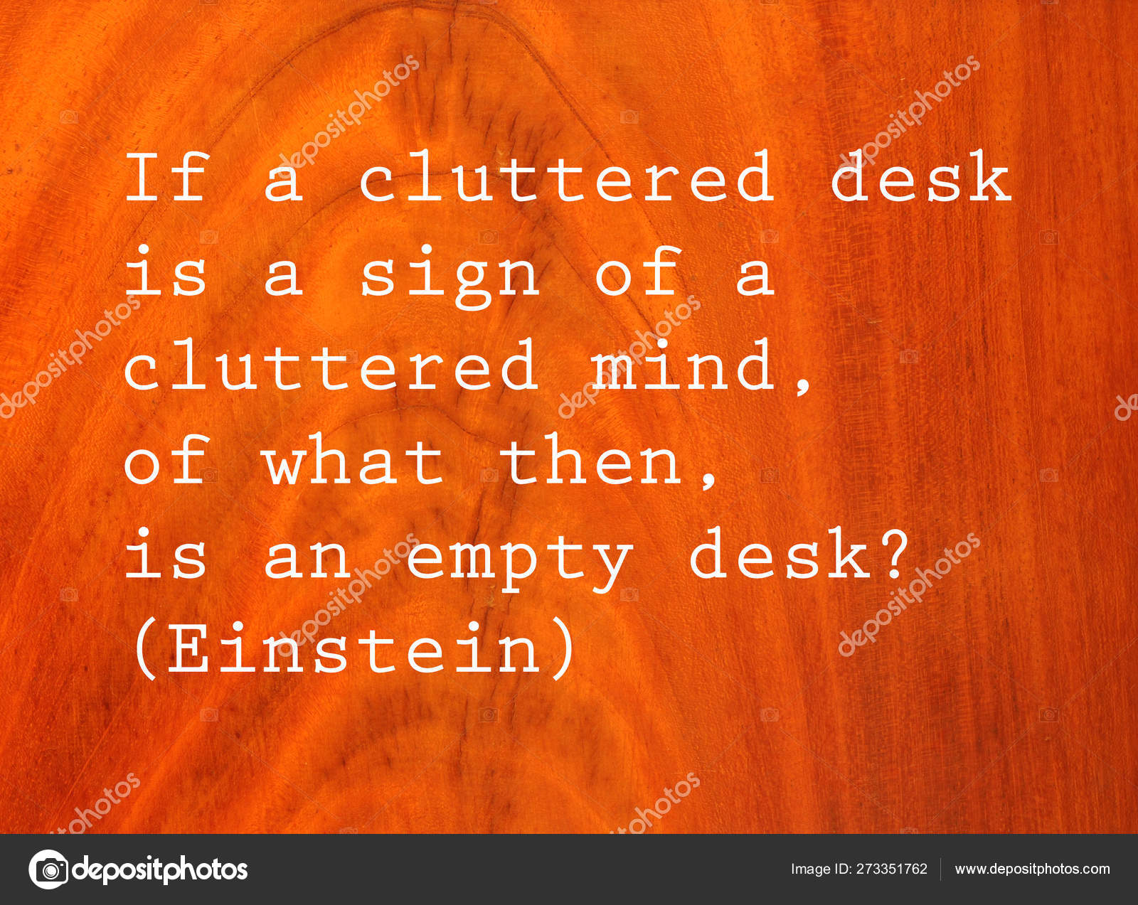 Cluttered Desk Sign Cluttered Mind What Empty Desk Text Albert