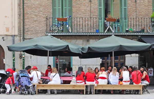 Pamplona España Julio 2015 Durante Famosa Fiesta Anual Tradicional San —  Fotos de Stock