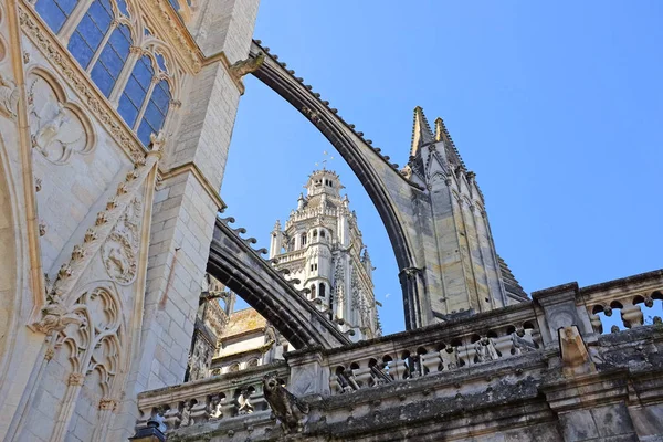 Saint Gatien Székesegyház Tours Megye Indre Loire Franciaország Európa — Stock Fotó