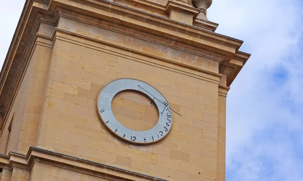 Солнечные Часы Готическом Кафедральном Соборе Санта Мария Неоклассическим Украшением Памплоне — стоковое фото