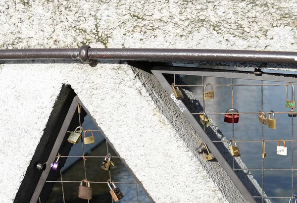 Milano Italia Marzo 2016 Particolare Del Ponte Pedonale Sul Naviglio — Foto Stock