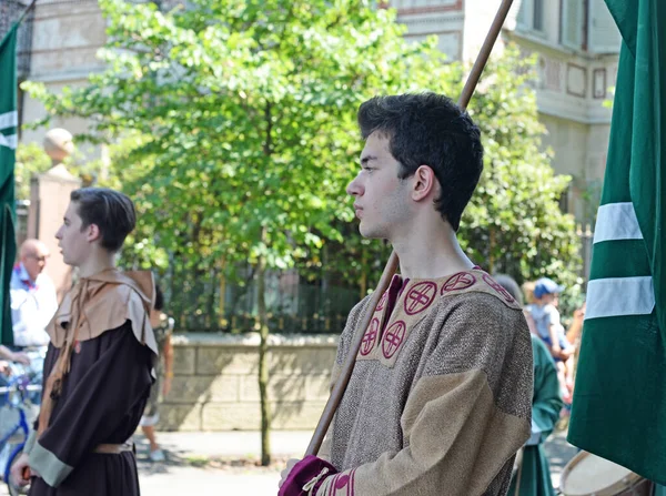 Legnano Italy May 2017 Dressed Volunteer Actors Annual Pageant Connected — Stock Photo, Image