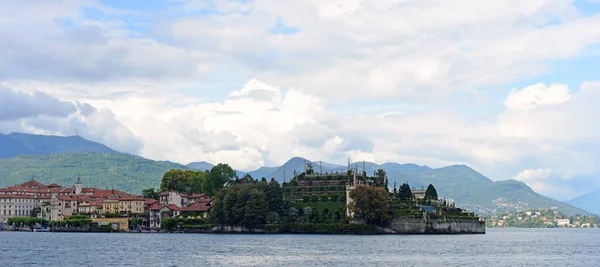 Panoramatický Výhled Ostrov Isola Bella Nebo Krásný Ostrov Jeden Borromean — Stock fotografie