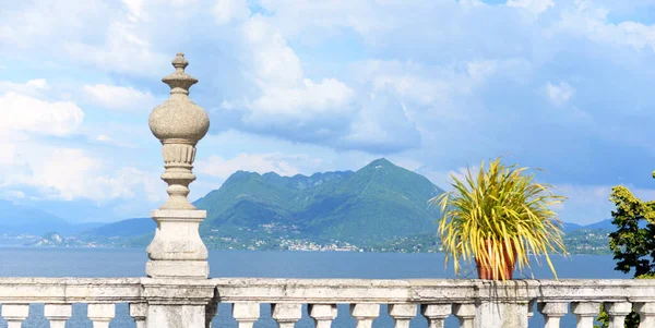 Pohled Město Stresa Lago Maggiore Provincii Piemont Itálii Evropa — Stock fotografie
