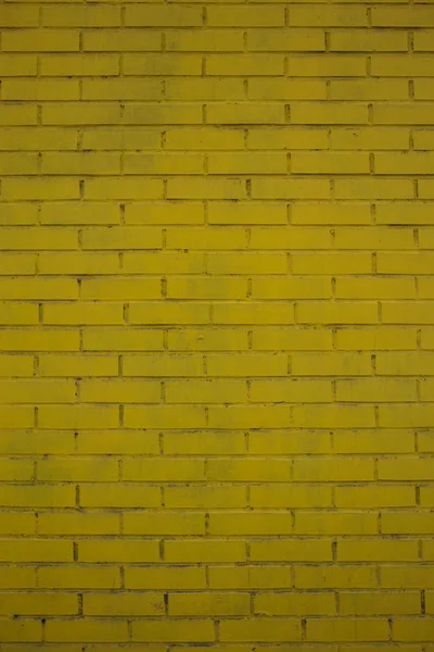 Fundo Parede Tijolo Amarelo — Fotografia de Stock