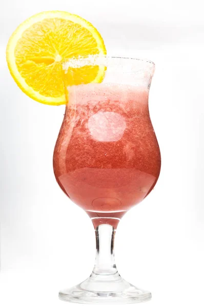 Refreshing Cocktail White Background — Stock Photo, Image