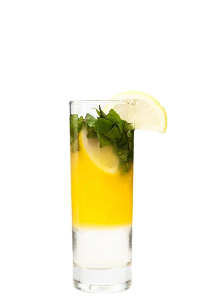 Refreshing Cocktail White Background — Stock Photo, Image