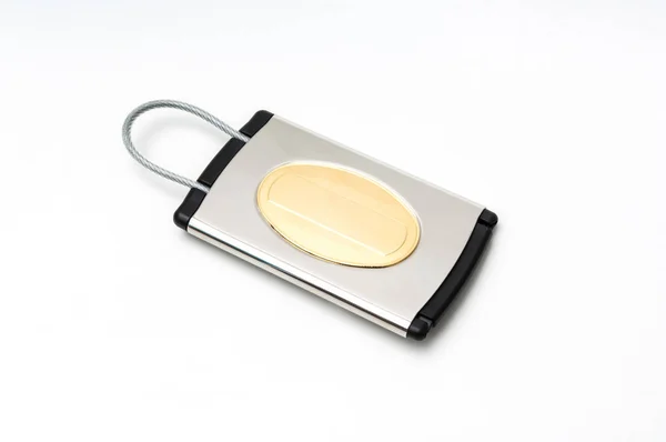 Keychain Steel White Background — Stock Photo, Image