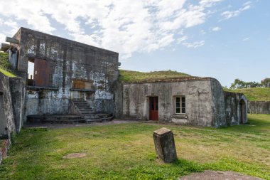 Eski savaş sığınağı. Fort Lytton, Brisbane, Queensland, Avustralya.