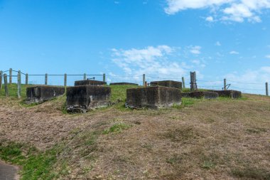 Eski savaş sığınağı. Fort Lytton, Brisbane, Queensland, Avustralya.