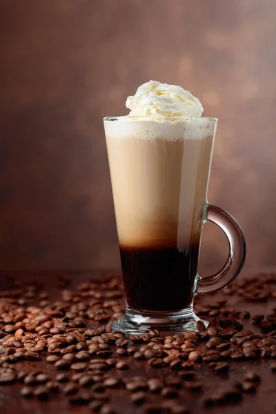 Καφές Ποτό Ένα Κοκτέιλ Κρέμα Καφέ Φόντο Χώρο Αντίγραφο Για — Φωτογραφία Αρχείου