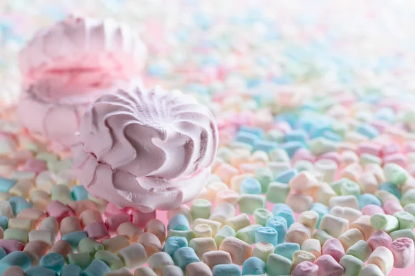 Zblízka různé marshmallows  . — Stock fotografie