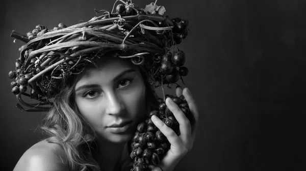 Retrato estilizado sobre o tema da vinificação . — Fotografia de Stock