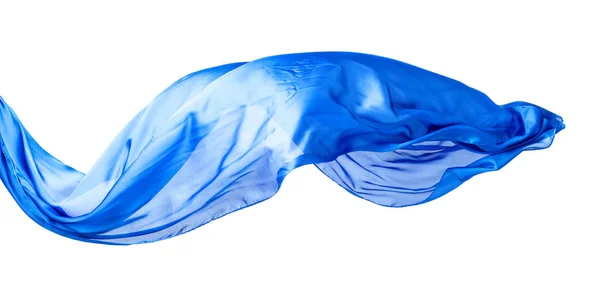 Pano transparente azul elegante liso isolado no backgrou branco — Fotografia de Stock