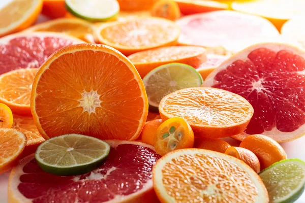 Detailní záběr z citrusových plodů. — Stock fotografie