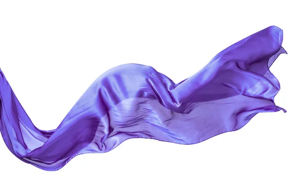 Lisse tissu transparent violet isolé sur fond blanc . — Photo