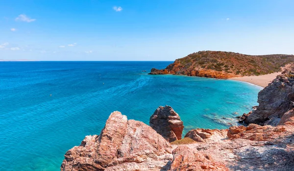 Smukt landskab på Kreta, hav og bjerg . - Stock-foto