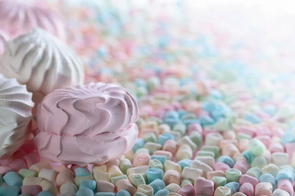 Fechar de vários marshmallows   . — Fotografia de Stock