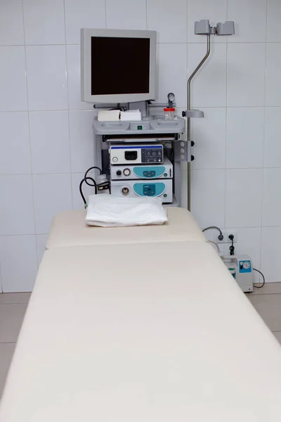 Çalışma Alanı Uzmanı Ultrason Bir Kanepe Bir Masaüstü Ile — Stok fotoğraf