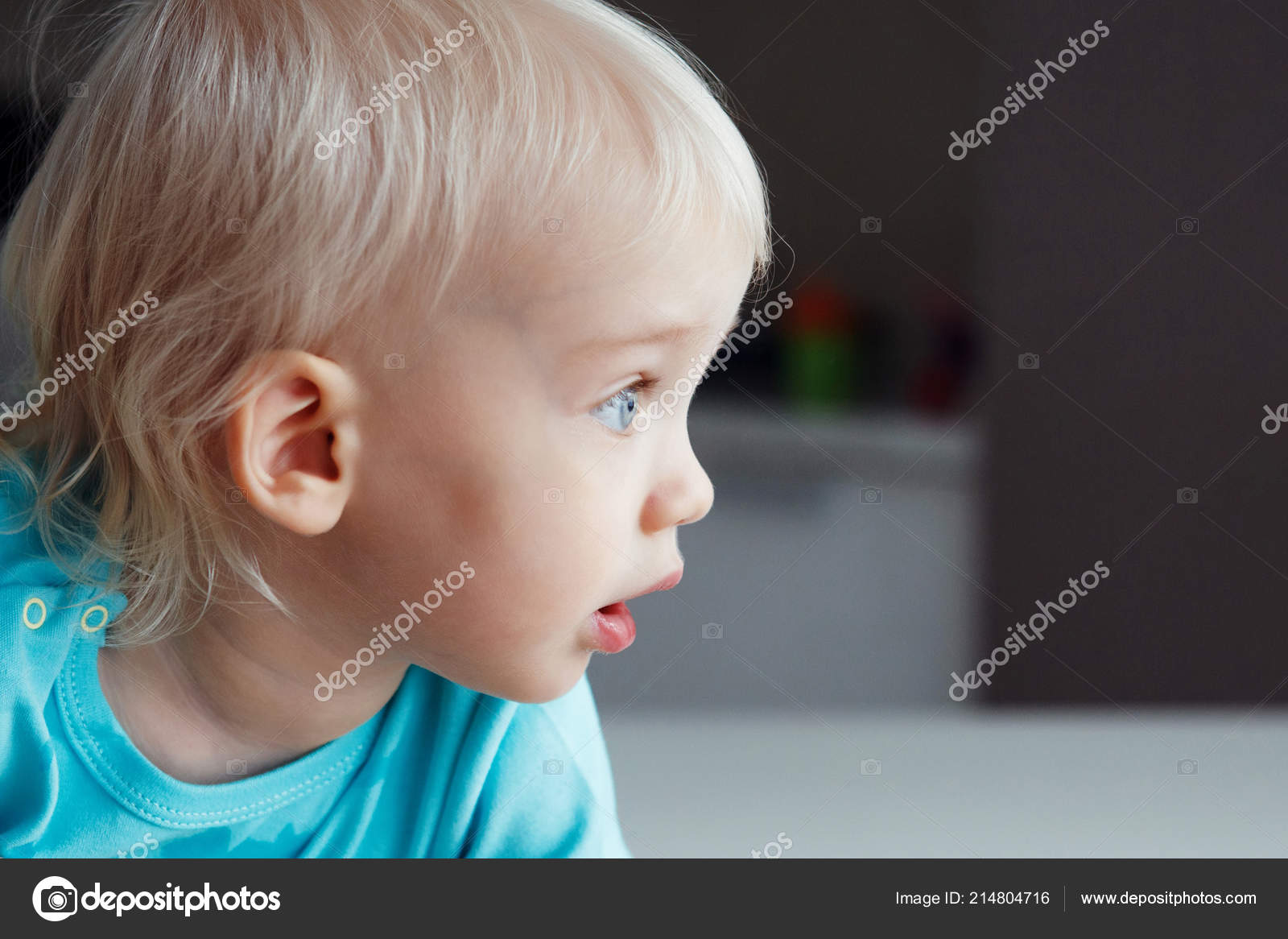 Cute Boy Blond Hair Blue Eyes Stock Photo C Vorobevaola 214804716