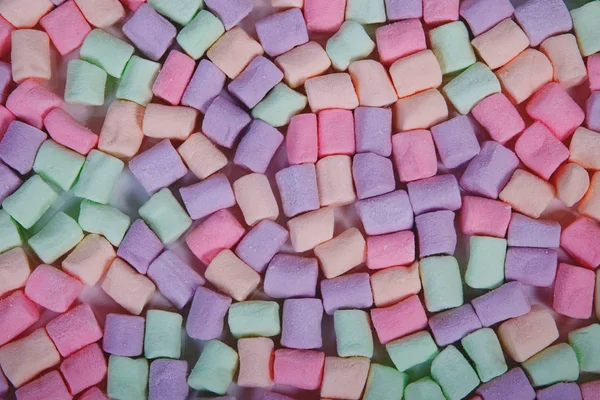 Multicolored Marshmallow Pads Background Select Focus — Stock Photo, Image