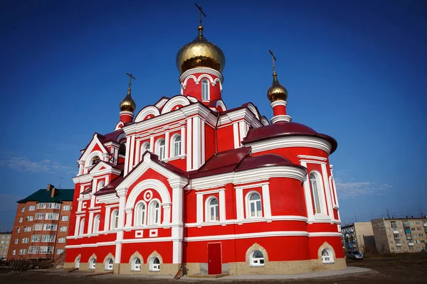 Menschen Der Kirche Zur Kindertaufe Russland — Stockfoto