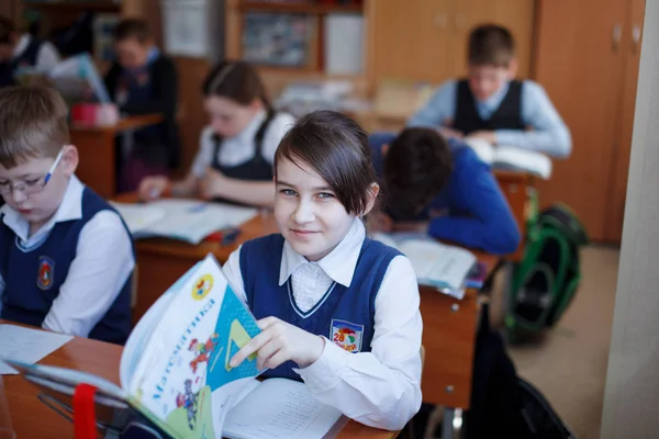 Nowosibirsk Russland Mai 2018 Grundschüler Lernen Klassenzimmer — Stockfoto