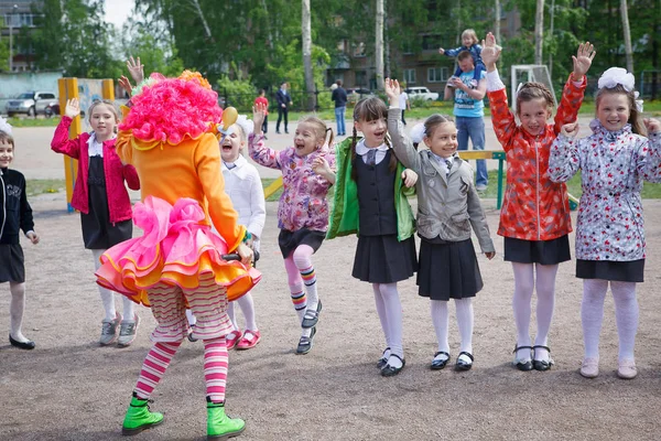 Novosibirsk Rusya Mayıs 2016 Çocuklar Günü Palyaçolar Ile — Stok fotoğraf