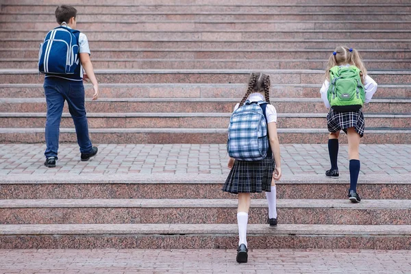 Grupo de escolares em uniforme . — Fotografia de Stock