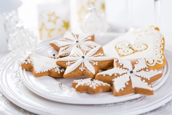 Biscoitos Tradicionais Gengibre Para Natal — Fotografia de Stock