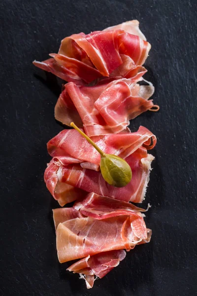 Serrano Ham Platter Variation Appetizers — Stock Photo, Image