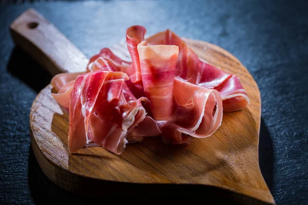 Bandeja Jamón Serrano Con Variación Aperitivos — Foto de Stock