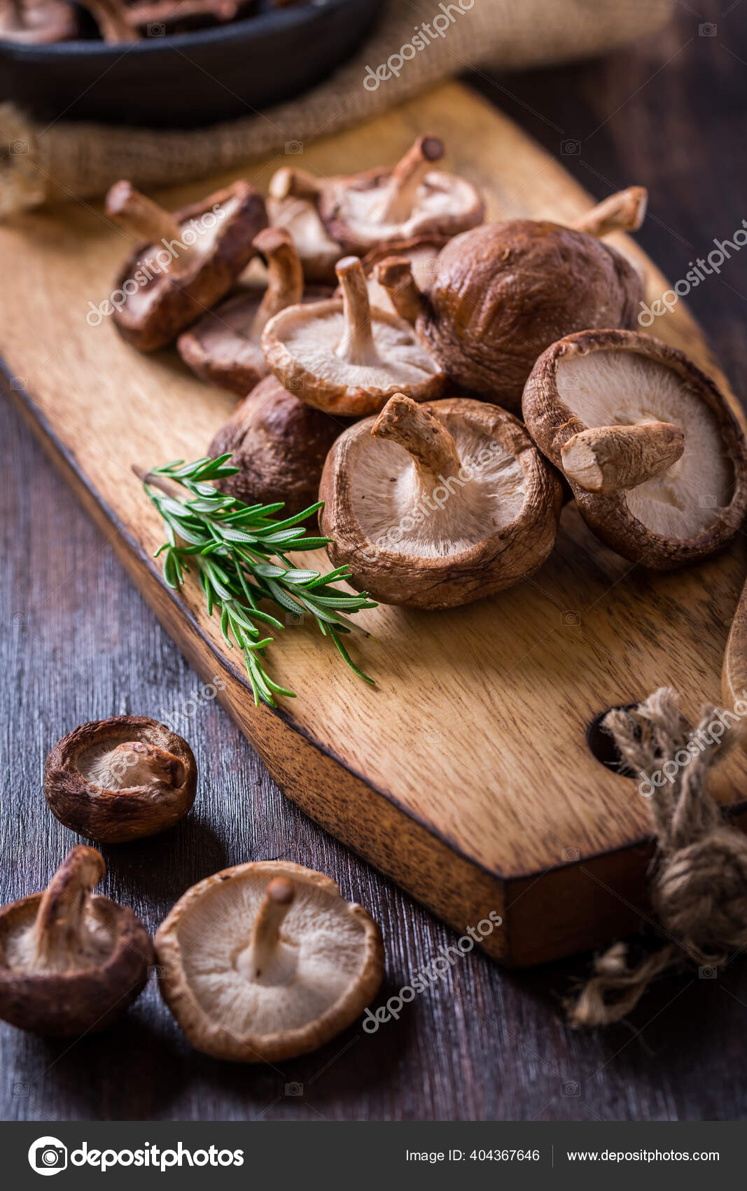 Ingrediente receita cogumelos shitake shimeji Stock Photo