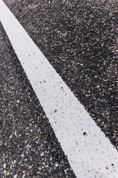 Antigua Carretera Asfalto Con Línea Separación Enfoque Selectivo — Foto de Stock