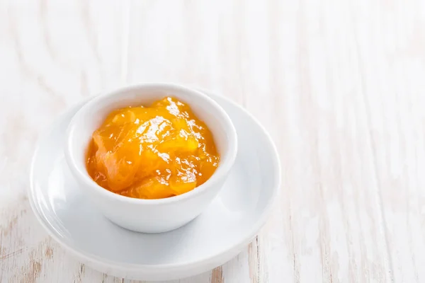Citronový Tvaroh Nebo Ovocné Želé Malé Misce Snídani Nebo Pečení — Stock fotografie