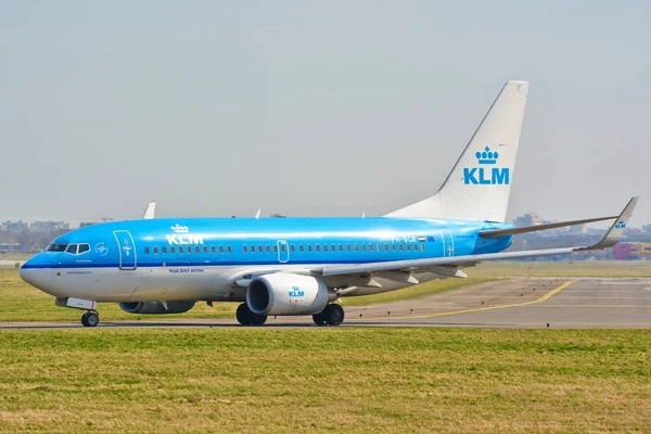 Questa Una Vista Dell Aereo Klm Boeing 737 700 Registrato — Foto Stock