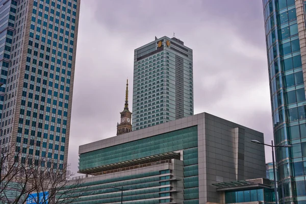 Detta Uppfattning Downtown Warszawa Polen Capital City Mars 2018 Warszawa — Stockfoto