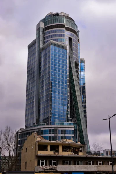 Dit Een Weergave Van Het Centrum Van Warschau Hoofdstad Stad — Stockfoto