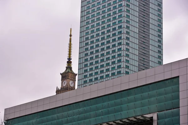 Dit Een Weergave Van Het Centrum Van Warschau Hoofdstad Stad — Stockfoto